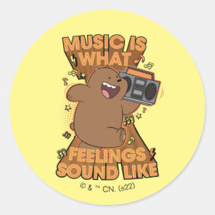 Grizz - Muziek is hoe het klinkt Ronde Sticker