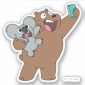 Grizz & Nom Nom - #InternetFamous Sticker (Voorkant)