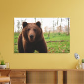 GRIZZELF BEER FOTOGRAFIE GEWRAPPEERDE CANVAS AFDRUK (Insitu (Woonkamer))