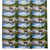 GRIZZELF BEER IN ALASKA SHOWER CURTAS DOUCHEGORDIJN (Voorkant)