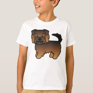 Grizzle Norfolk Terrier Cartoon Honden Illustratie T-shirt