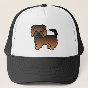 Grizzle Norfolk Terrier Cartoon Honden Illustratie Trucker Pet