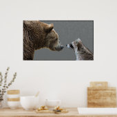 Grizzle ontmoet Raccoon Poster (Keuken)