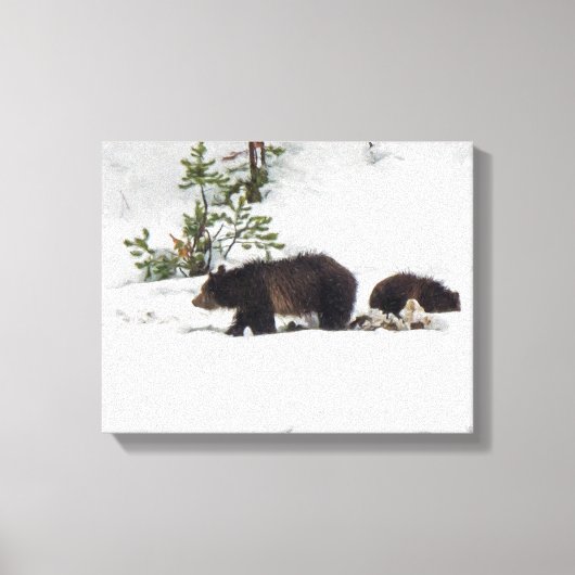 Grizzlies dans la toile étanche à neige (Recto)