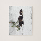 Grizzlies in de sneeuw legpuzzel (Verticaal)