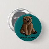 Grizzlies Ronde Button 5,7 Cm (Voorkant /achterkant)