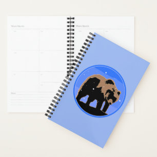Grizzly Bear en hiver - Art original de la faune