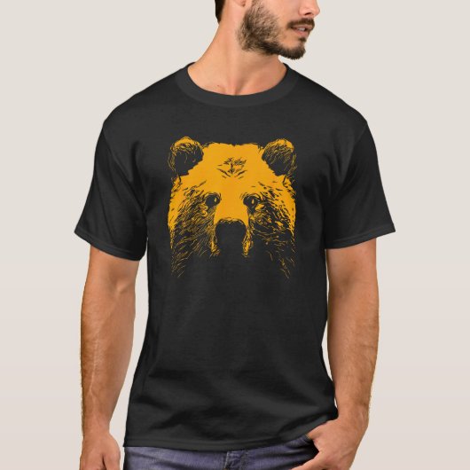 Grizzly Bear Head T-shirt (Voorkant)
