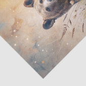 Grizzly Bear in Meadow Grass in Neutral Shades Tissuepapier (Detail)