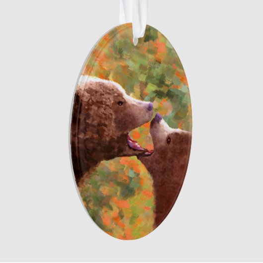 Grizzly Bear Mom and Cub Painting - Wildlife Art (devant)