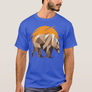 Grizzly Bear Wildlife Animal Lover Forest Bear Ret T-shirt