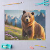 Grizzly Beer aan de bergkant Tissuepapier (Craft)