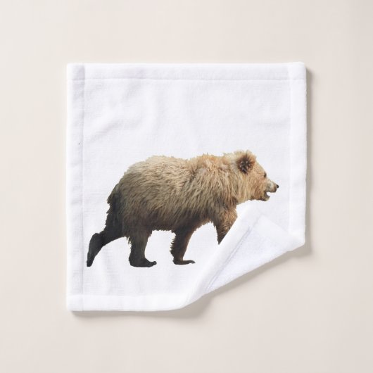 grizzly beer badhanddoekset bad handdoek (Wasdoekje)