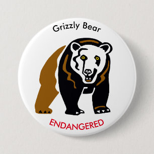 Grizzly Beer - Button