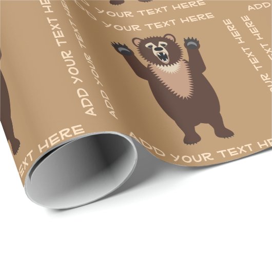 Grizzly Beer Cadeaupapier (Rol Hoek)