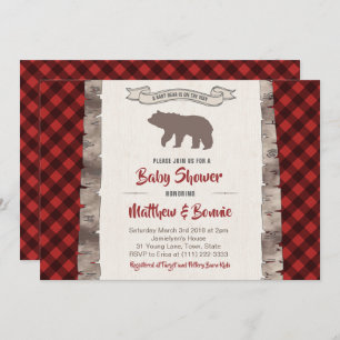 Grizzly Beer Cub Winter Pset Baby shower Kaart