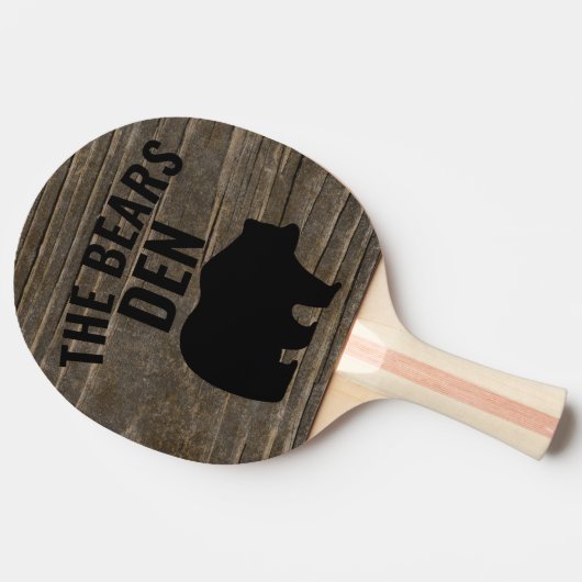 GRIZZLY BEER DEN PING PONG PADDLES TAFELTENNISBATJE (Zijkant)