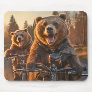 Grizzly Beer Dier Fun Fietsfiets Happy Relax Muismat