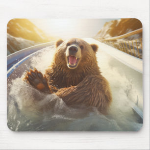 Grizzly Beer Dier Fun Water Slide Happy Time Muismat