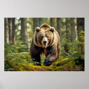Grizzly Beer Dier Natuur Majestic Wild Poster