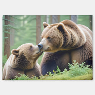 Grizzly Beer Dier Natuur Wildlife Affectie Liefde Magneet