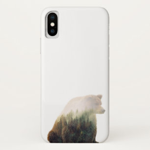 Grizzly Beer Dubbelbelicht telefoongeval iPhone X Hoesje