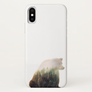 Grizzly Beer Dubbelbelicht telefoongeval iPhone X Hoesje