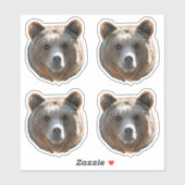Grizzly Beer Face Sticker (Vel)