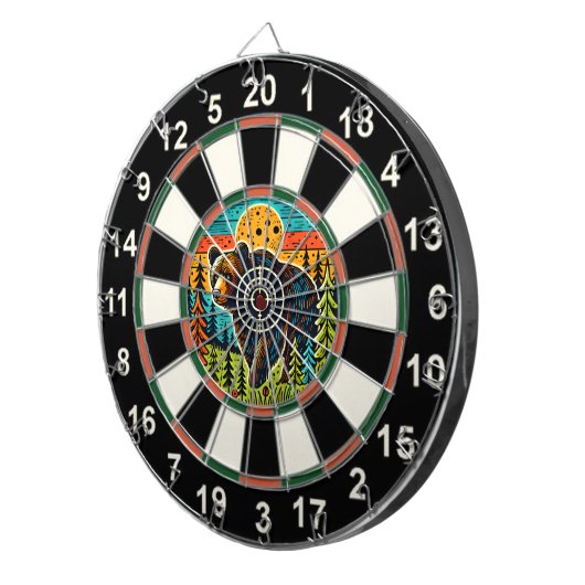 Grizzly Beer Forest Precision Target Dartbord (Voorkant Rechts)