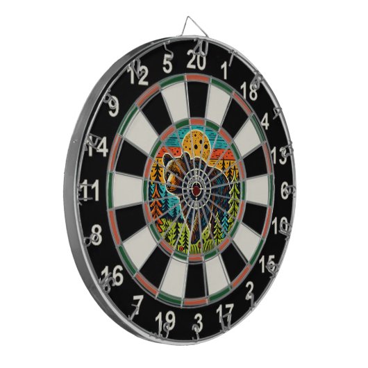 Grizzly Beer Forest Precision Target Dartbord (Voorkant Links)