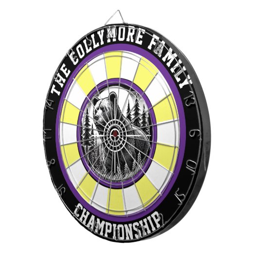 Grizzly Beer Forest Target Art Dartbord (Voorkant Rechts)