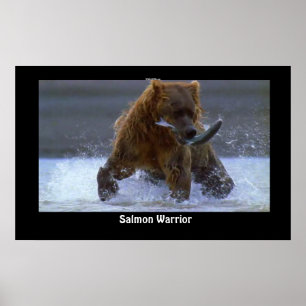 GRIZZLY BEER Gevist voor zalm Poster