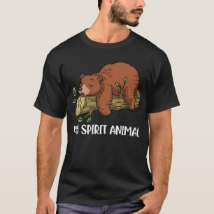 Grizzly Beer Gift Mannen My Spirit Animal Grizzly T-shirt