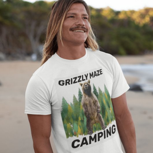 GRIZZLY BEER GRIZZLY MAZE CAMPING T SHIRTS