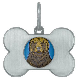 Grizzly Beer Huisdieren Naamplaatje