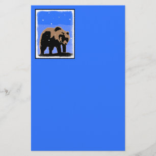 Grizzly Beer in de winter - Oorspronkelijke Wilde Briefpapier
