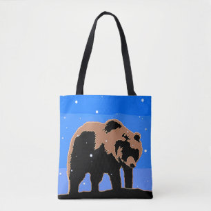 Grizzly Beer in de winter - Oorspronkelijke Wilde Draagtas