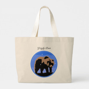 Grizzly Beer in de winter - Oorspronkelijke Wilde Grote Tote Bag