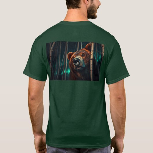 Grizzly Beer in het Bos T-shirt (Achterkant)