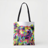 Grizzly beer kleurrijke pop draagtas (Voorkant)