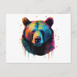 Grizzly Beer Liefhebbers Pop Art Big Grizzly Beer Feestdagenkaart