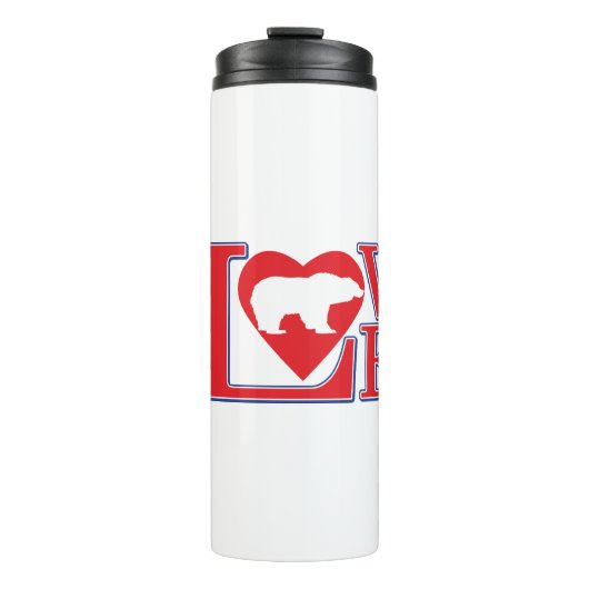 Grizzly Beer Love Heart Thermosbeker (Voorkant)