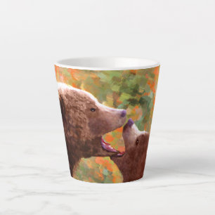 Grizzly Beer mam en snijkunst - Wildlife Art Latte Mok