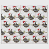 Grizzly Beer met Sinterklaas Pet Cadeaupapier (Vlak)