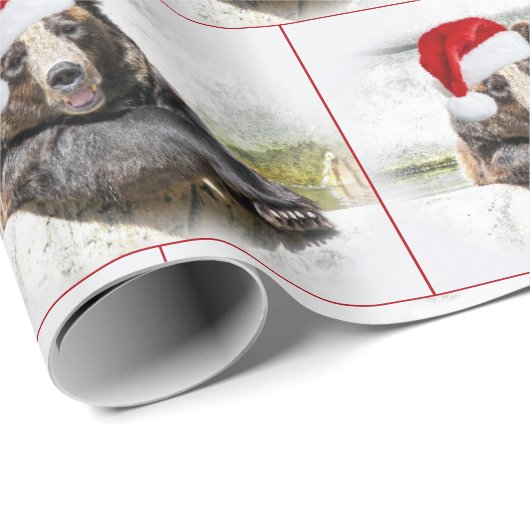 Grizzly Beer met Sinterklaas Pet Cadeaupapier (Rol Hoek)