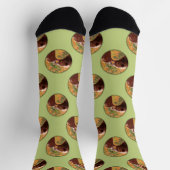 Grizzly Beer Moeder en Cub Schilderen Wildlife Art Sokken (Top)