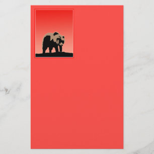 Grizzly Beer op zonsondergang - Originele Wildlife Briefpapier