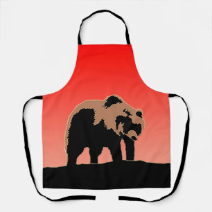 Grizzly Beer op zonsondergang - Originele Wildlife Schort