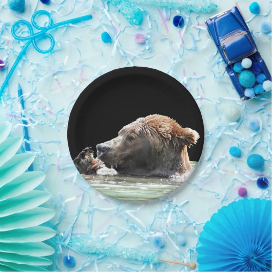 grizzly beer papier borden papieren bordje (Feest)