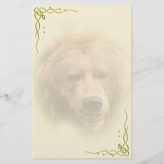 Grizzly Beer Personal Stationery Briefpapier (Voorkant)